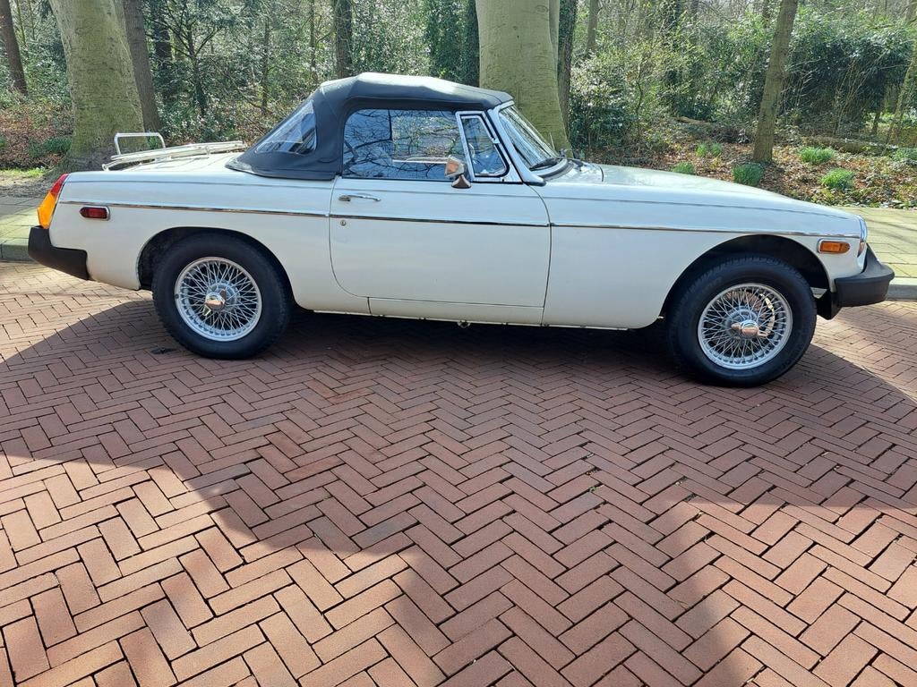 MGB Cabrio 1979 Wit Overdrive, B, Zwart, Cabriolet, Wit