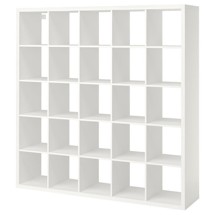 Witte Kallax-stijl vakkenkast met 25 vakken, Huis en Inrichting, Ophalen, 150 tot 200 cm, Nieuw, 150 tot 200 cm