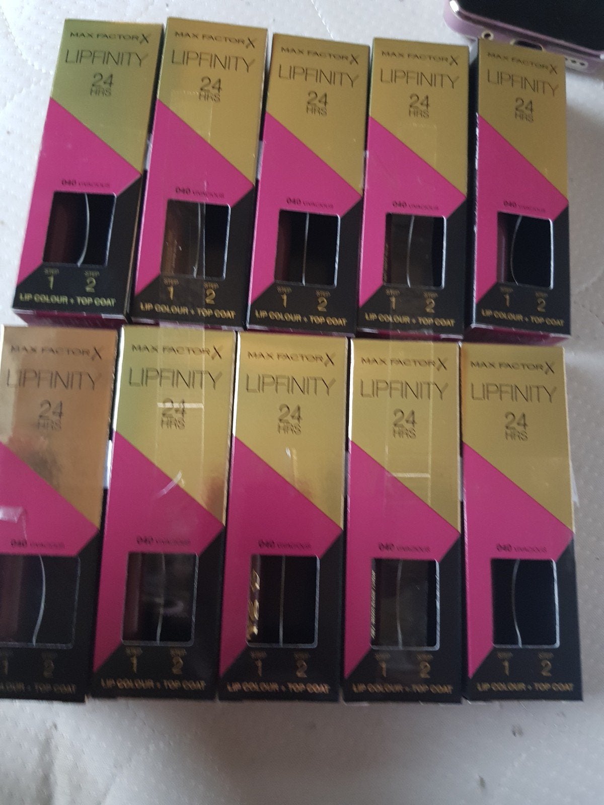 10 stuks maxfactor lipfinity zonder topcoat nr 040, Verzenden, Nieuw, Overige kleuren, Lippen