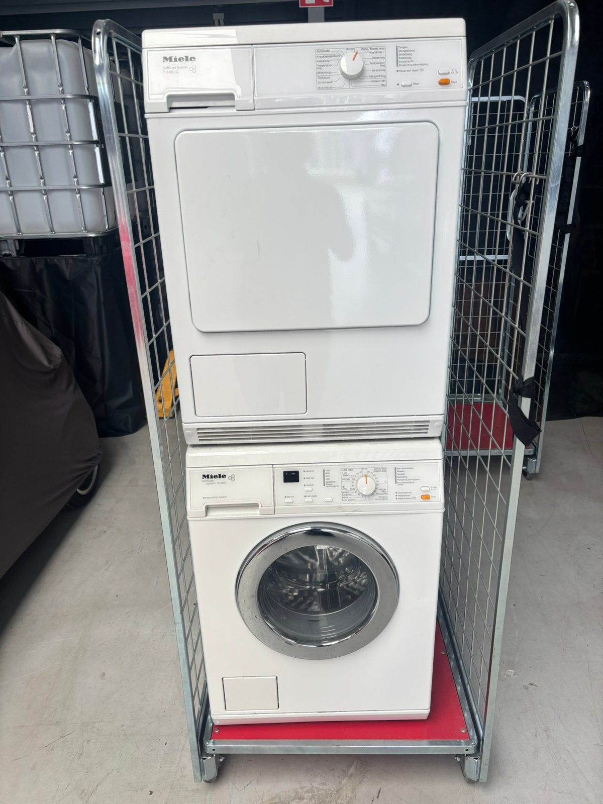 Miele wasmachine + droger – €250 voor beide, Witgoed en Apparatuur, Wasmachines, Ophalen, Gebruikt, 85 tot 90 cm, 1200 tot 1600 toeren