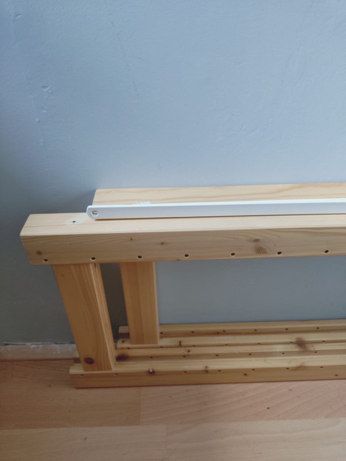 Lundia 2 staanders + bevestigingskruis 218x30 cm, Ophalen, Met plank(en), Minder dan 50 cm, Gebruikt