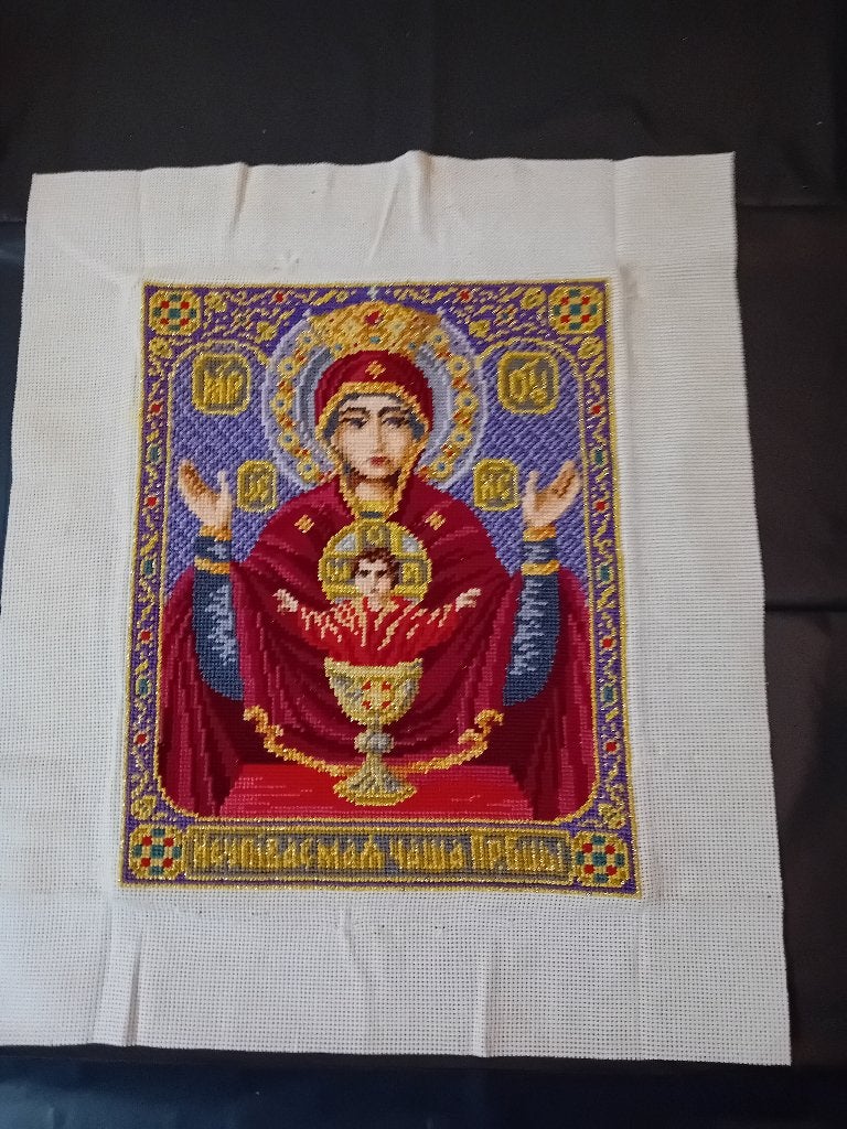Mooi borduurwerk van Russische icoon (02)., Verzamelen, Religie, Verzenden, Nieuw, Overige typen, Christendom | Katholiek