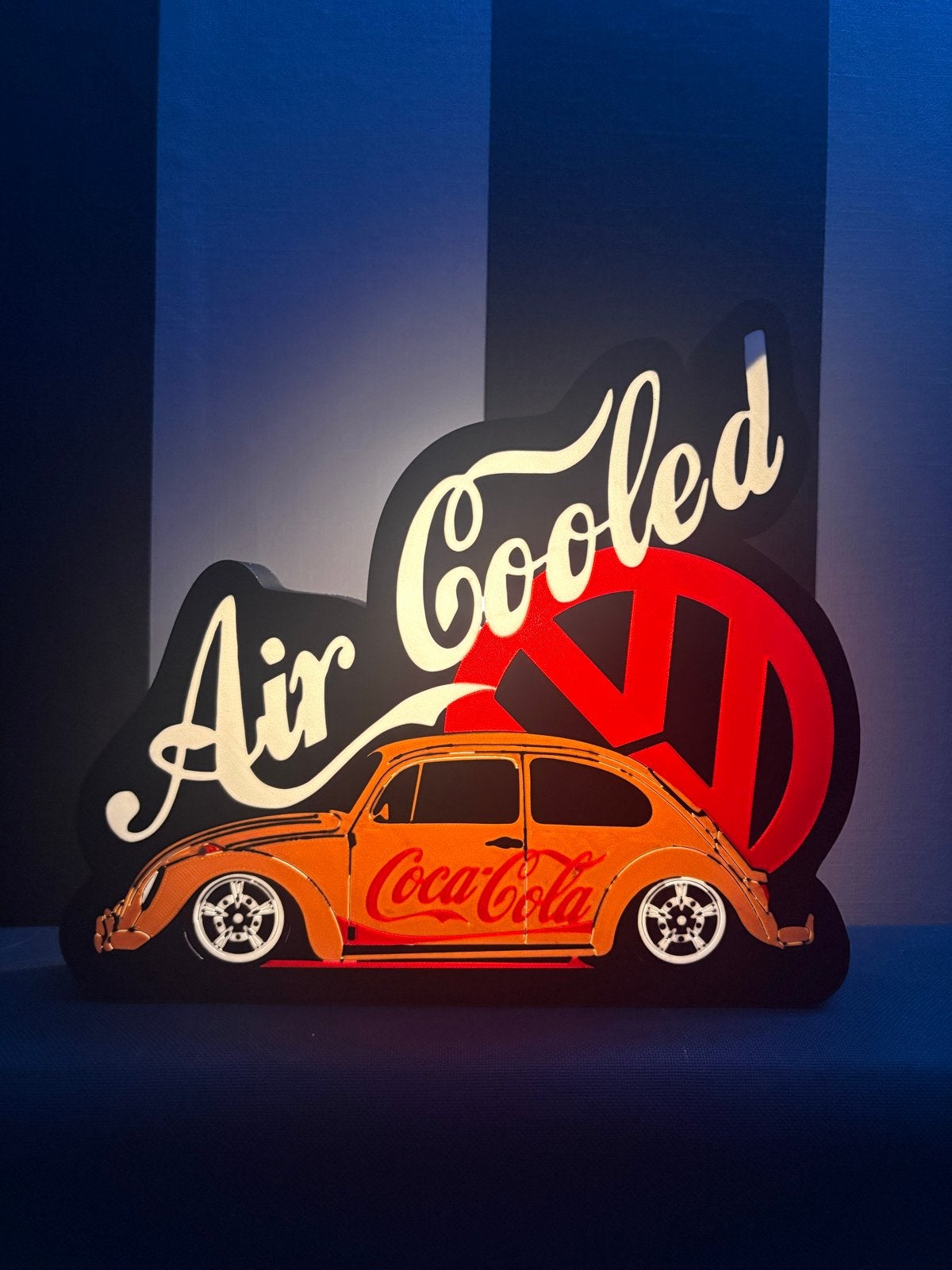 3D geprinte Volkswagen Kever lamp met afstandsbediening, Meerkleurig, Nieuw, Kunststof, Ophalen of Verzenden
