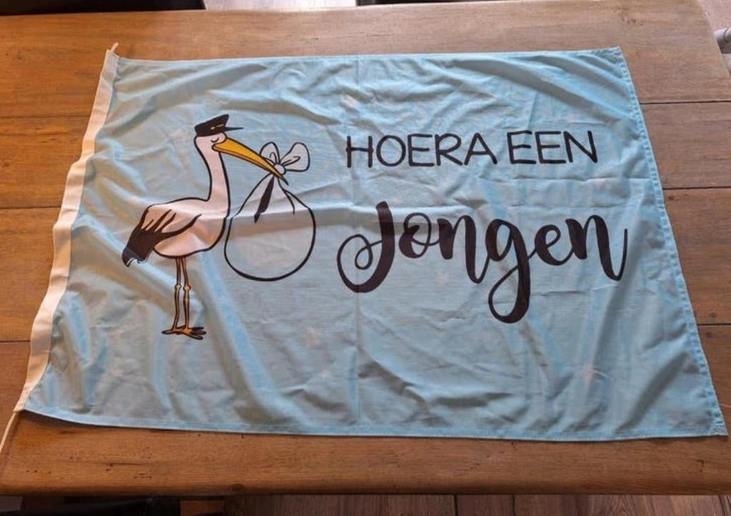 Geboorte vlag jongen, Ophalen of Verzenden, Zo goed als nieuw