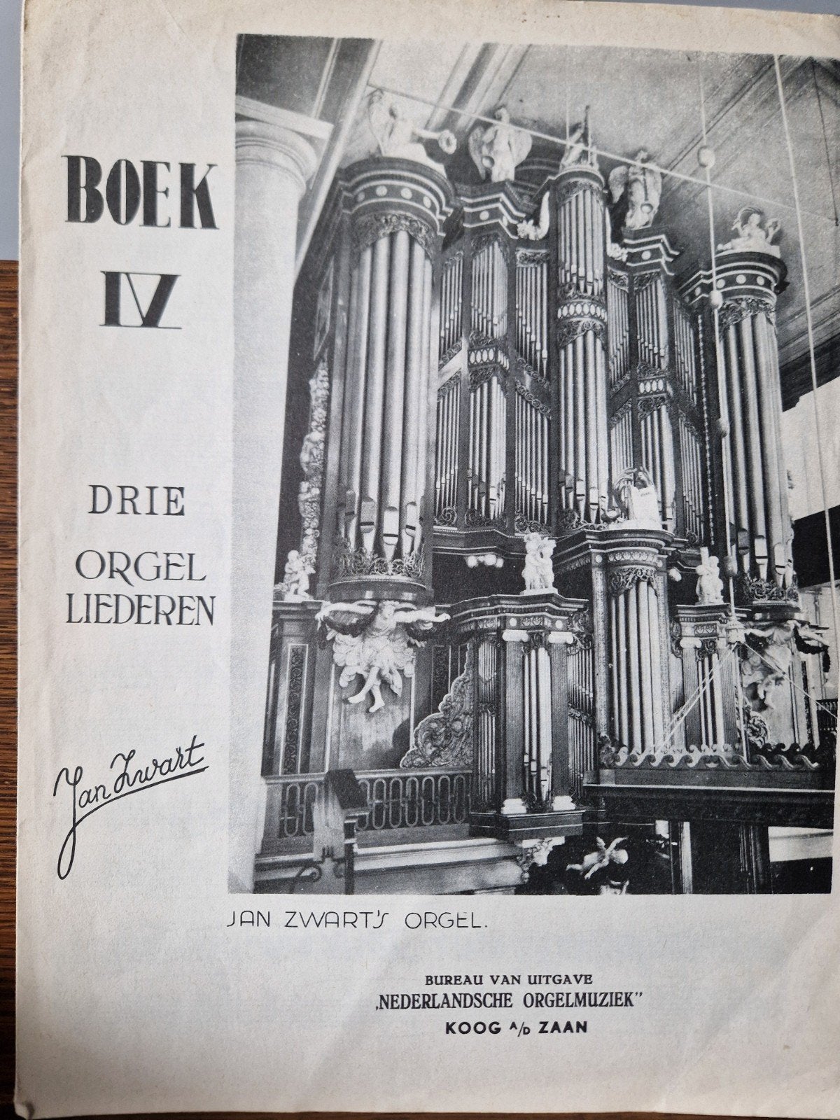 Drie Orgelliederen - Boek IV - Jan Zwart's Orgel, Muziek en Instrumenten, Orgel, Gebruikt, Klassiek, Ophalen of Verzenden