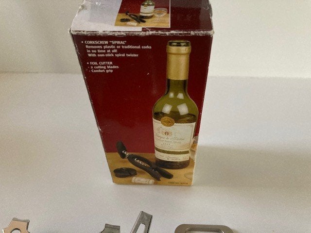 NIEUW wijnset-kurkentrekker//kurkentrekker 50's/flesopener, Overige typen, Ophalen of Verzenden, Nieuw