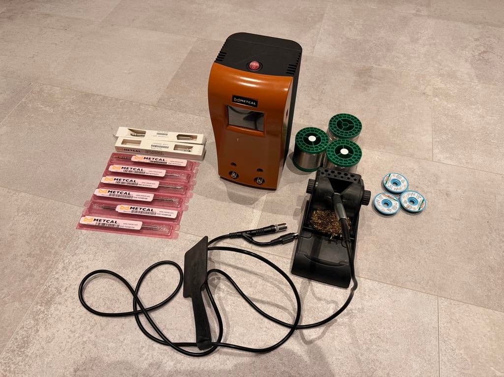 Metcal CV-PS5200 soldeerstation compleet – tips, soldeertin, Ophalen of Verzenden, Zo goed als nieuw