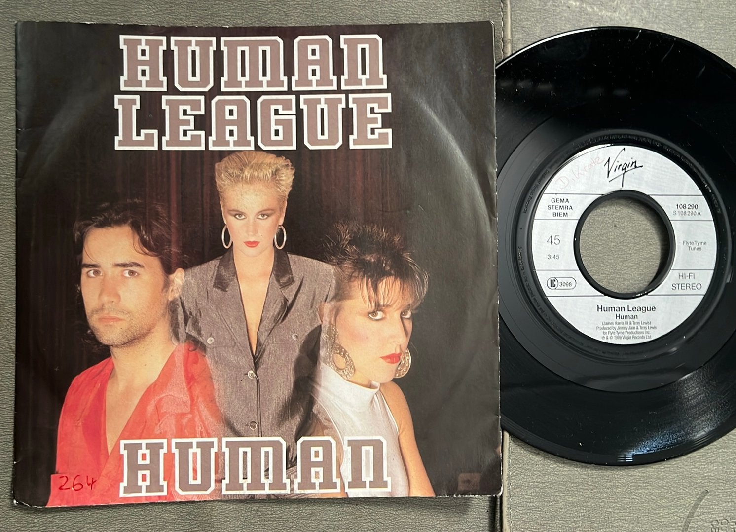 Human League - Human 7” EU 1986, Gebruikt, 7 inch, Ophalen of Verzenden, Pop