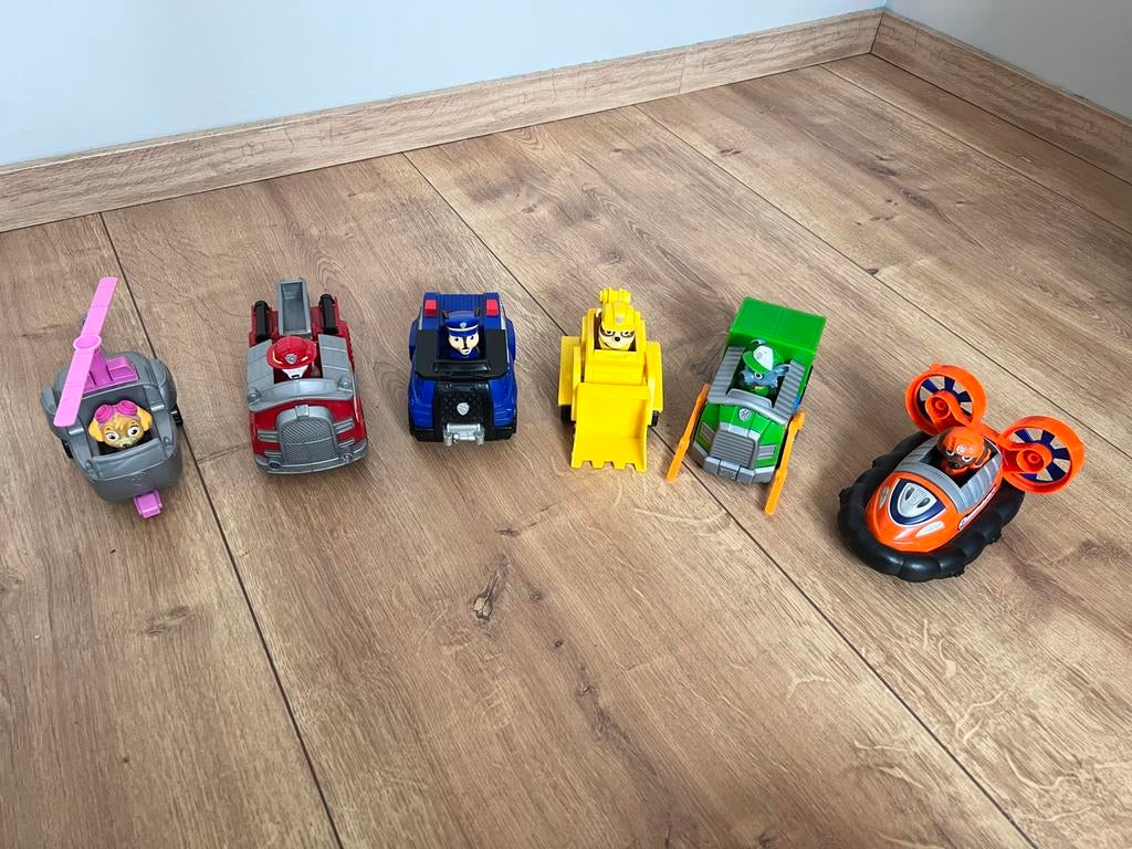 Complete set Paw Patrol voertuigen en poppetjes, Ophalen, Gebruikt, Jongen of Meisje