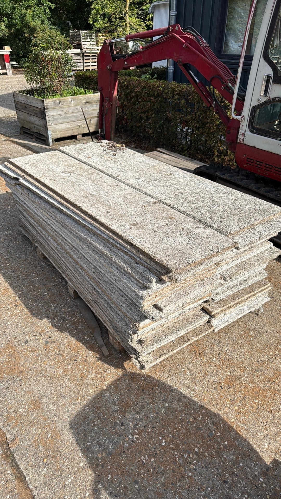 Houtwolcement plaat 191x42x3, Doe-het-zelf en Verbouw, Overige materialen, Gebruikt, Minder dan 5 m², Ophalen