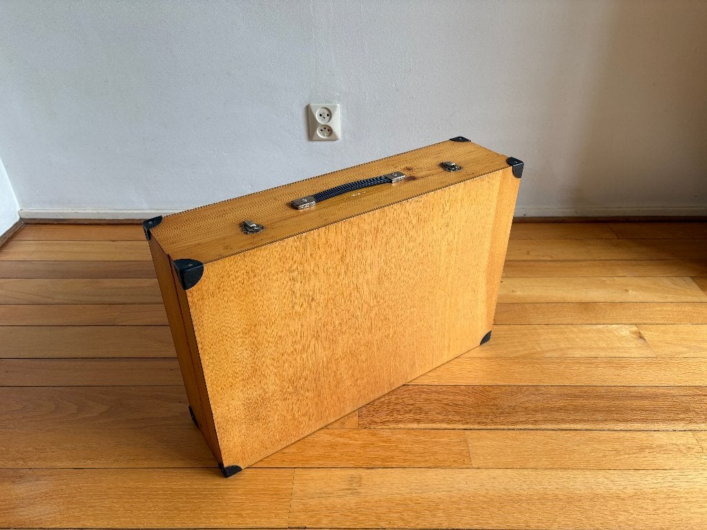 Vintage houten koffer in uitstekende staat, Antiek en Kunst, Ophalen of Verzenden