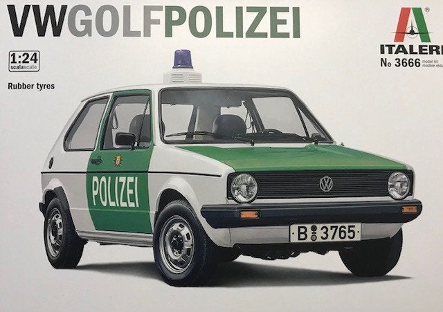 Coelianmodels, Italeri, 3666, VW Golf Polizei, 1/24, € 38,-, Hobby en Vrije tijd, Modelbouw | Auto's en Voertuigen, Groter dan 1:32