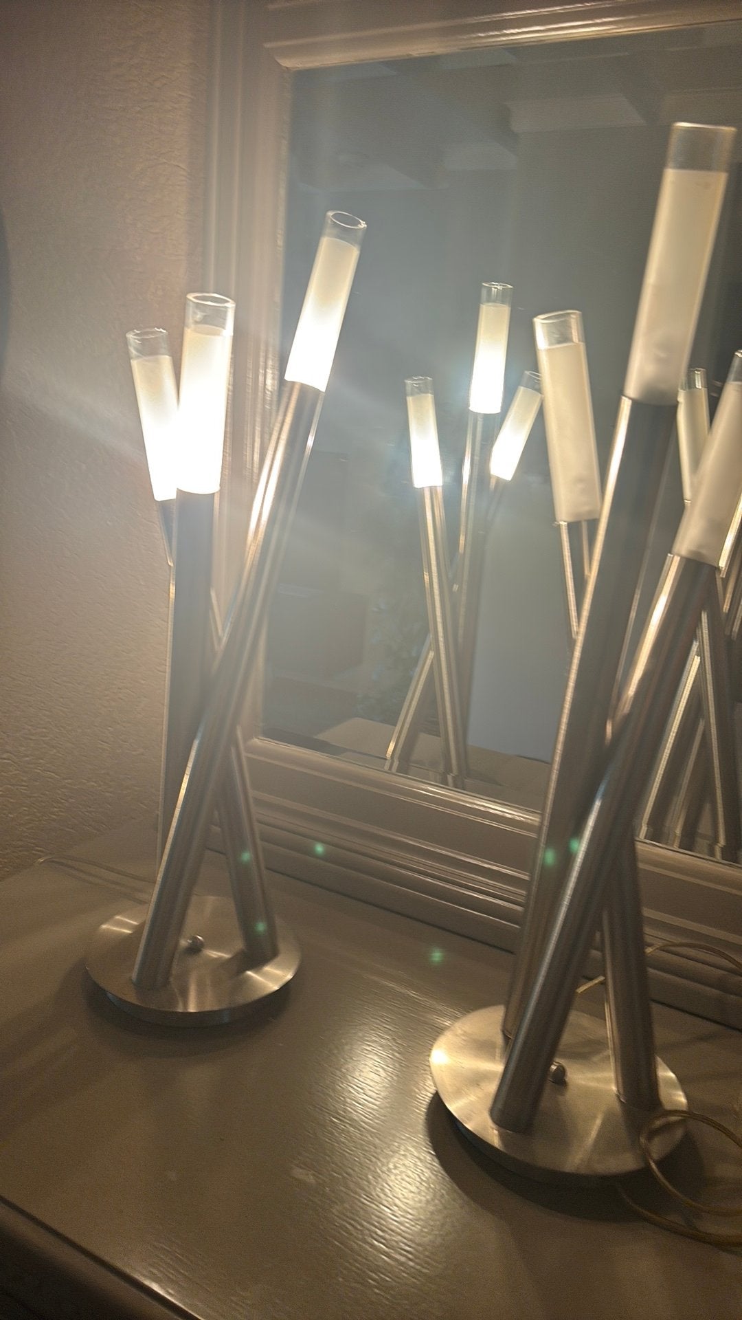 Schemerlamp met dimmer, Zilver, Ophalen, Gebruikt, Schemerlamp