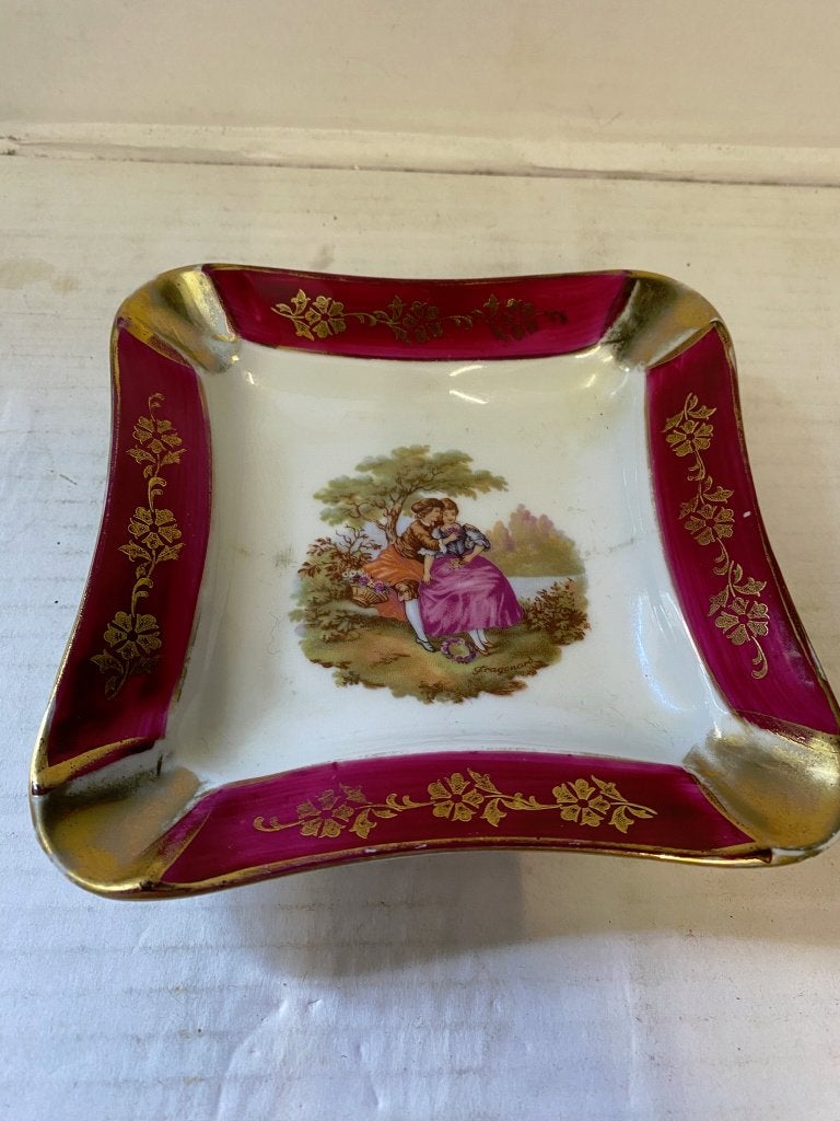 Limoges France Asbak Porcelein, Ophalen of Verzenden