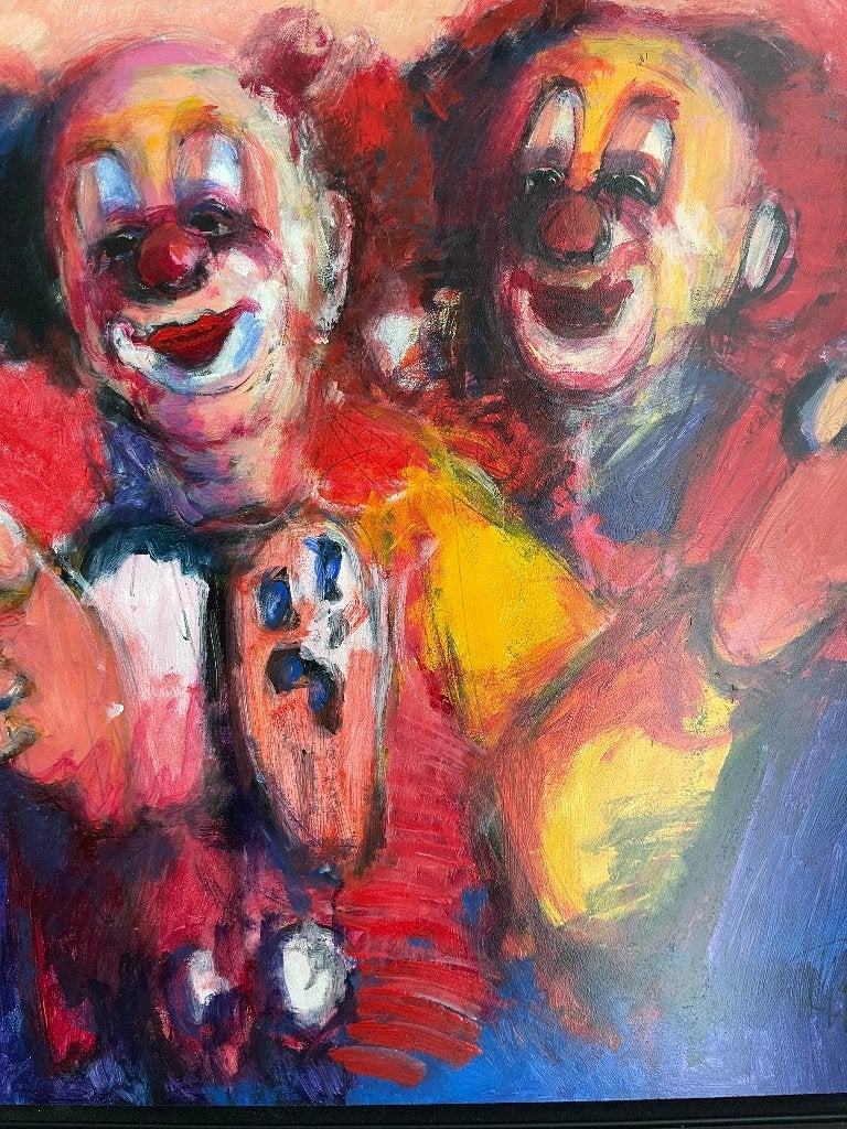 Mart Seijkens | Clowntjes, Ophalen, Hout, Handgeschilderd, Figuren