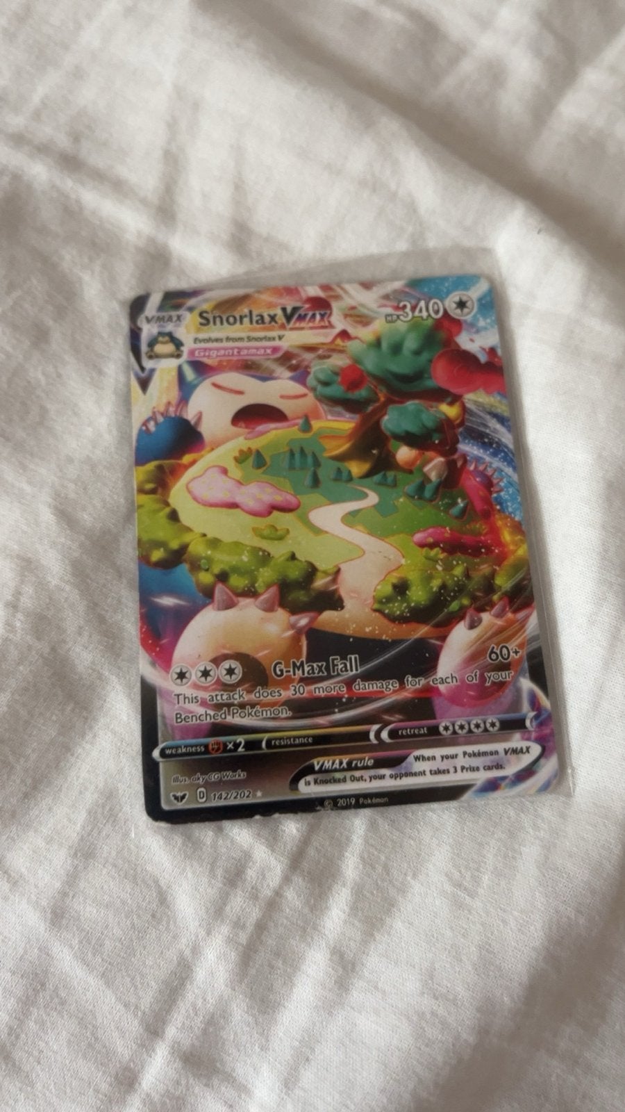 Pokémon Kaart Snorlax VMAX - Zeldzaam en in Topstaat, Ophalen, Zo goed als nieuw, Losse kaart
