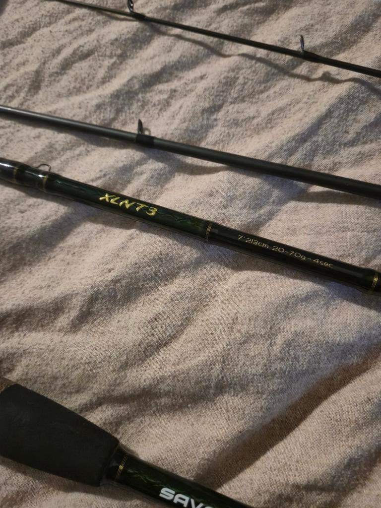 Te koop: Abu Garcia Revo SX molen + Savage Gear XLNT3 hengel, Ophalen, Zo goed als nieuw, Complete set