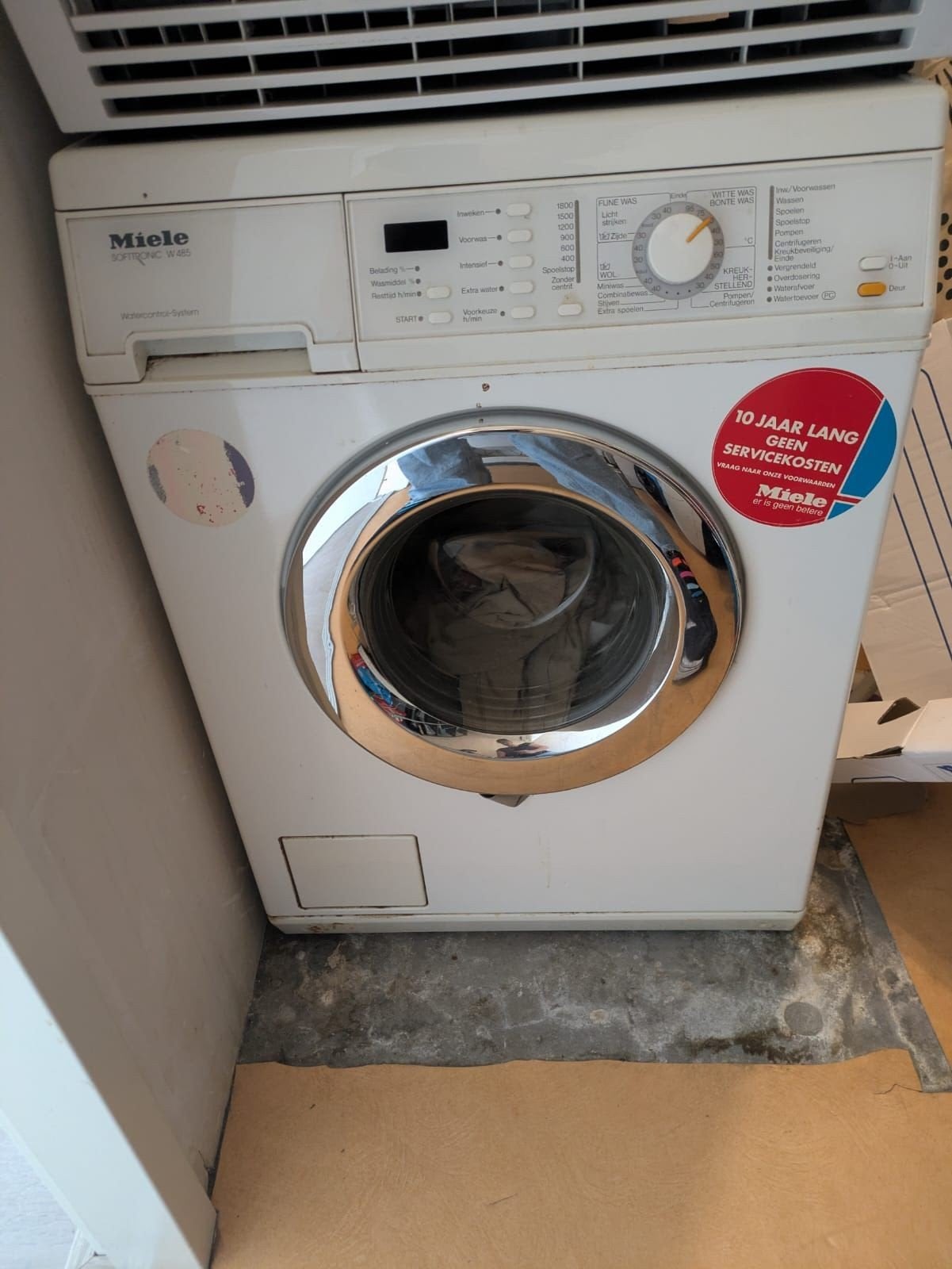 Miele Softronic W 485 wasmachine - Gebruikt, Ophalen, Gebruikt, Voorlader, 85 tot 90 cm