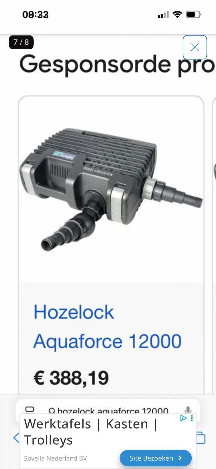 Te koop hozelock aquaforce 12000 sterkte en zuinige pomp, Ophalen, Zo goed als nieuw