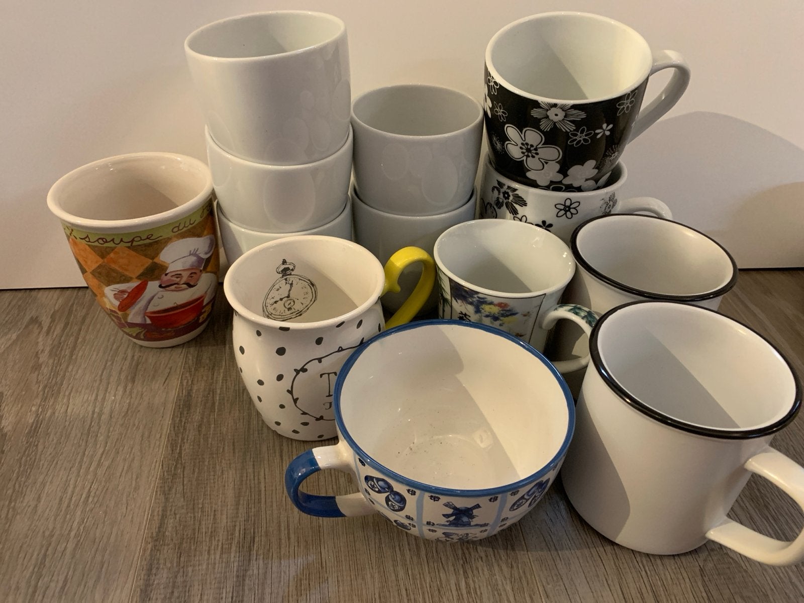 Diverse mokken en bekers, Ophalen, Steen/keramiek, Meerkleurig, Overige merken