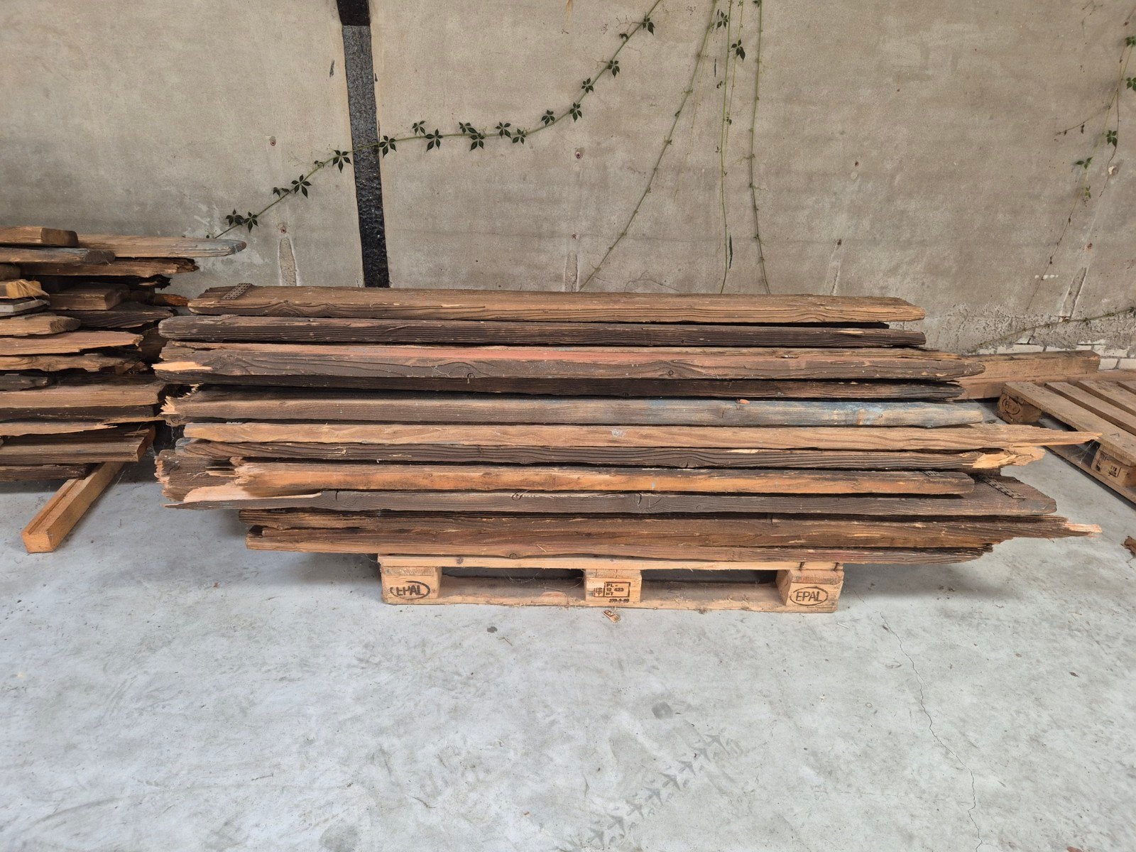 Partij oude steigerplanken, Ophalen, Gebruikt, 25 tot 50 mm, 200 tot 250 cm