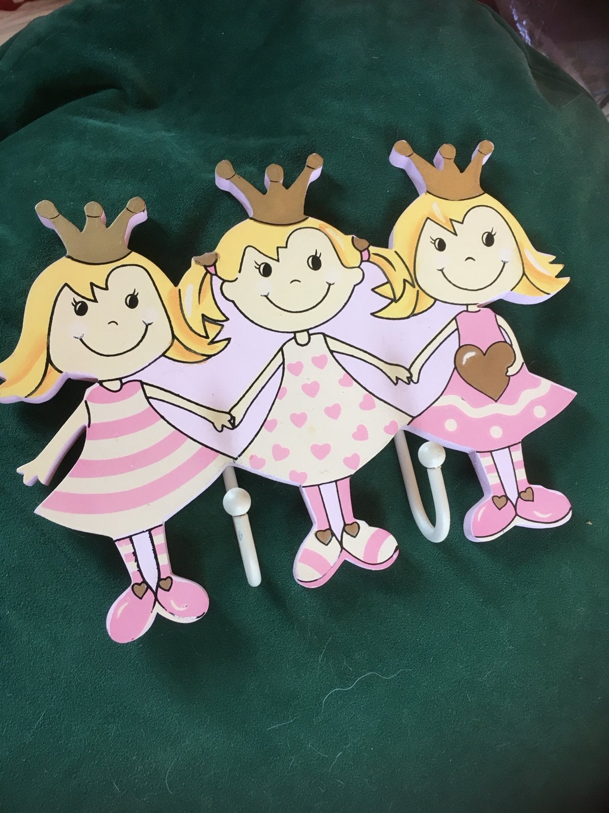 Leuk kinder kapstokje met drie prinsessen, Roze, Ophalen of Verzenden, Zo goed als nieuw, Wanddecoratie