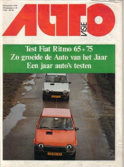 Autovisie 26 1978 : Fiat Ritmo 65 en 75 CL - Innocenti Mini, Boeken, Auto's | Folders en Tijdschriften, Ophalen of Verzenden, Gelezen