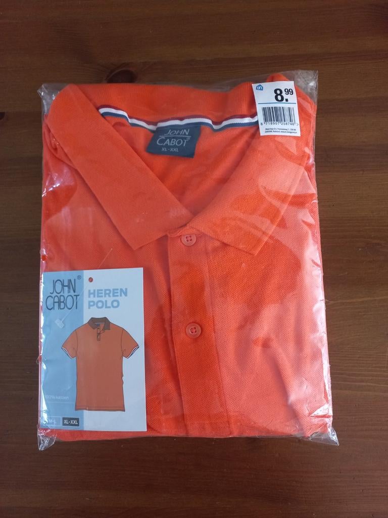 Nieuwe John Cabot Heren Polo Oranje XL-XXL, Oranje, Ophalen of Verzenden, John Cabot, Maat 56/58 (XL)