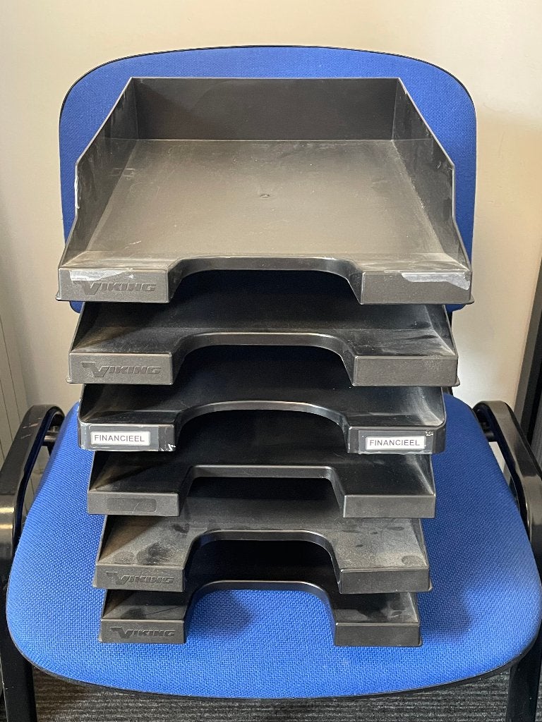 6 brievenbakjes (zwart), Ophalen, Gebruikt