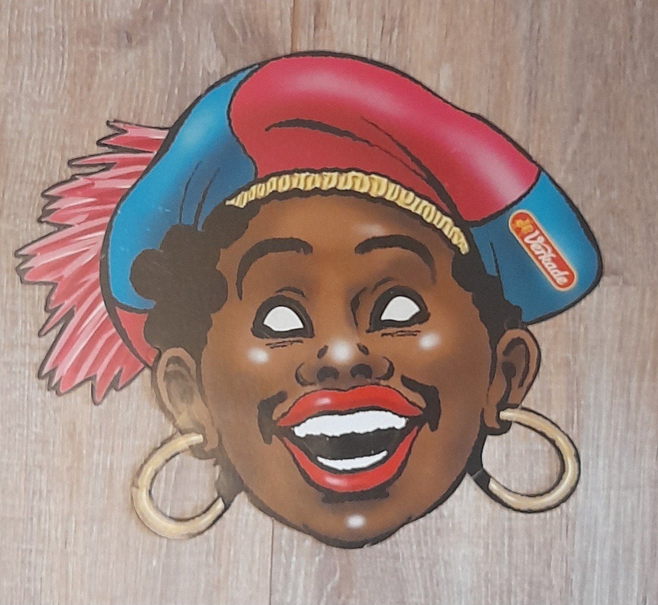 oud papieren zwarte piet masker verkade, Diversen, Ophalen of Verzenden