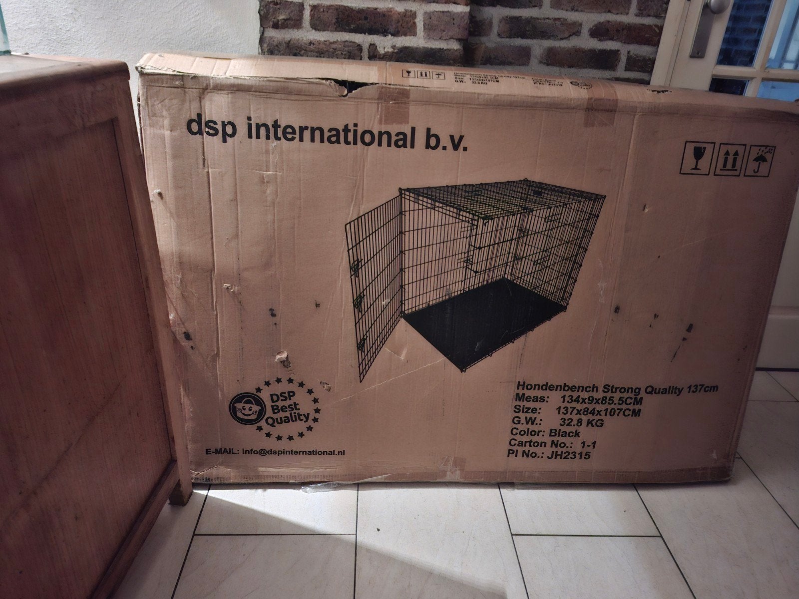 Hondenbench XL zwart, Dieren en Toebehoren, Ophalen, Zo goed als nieuw