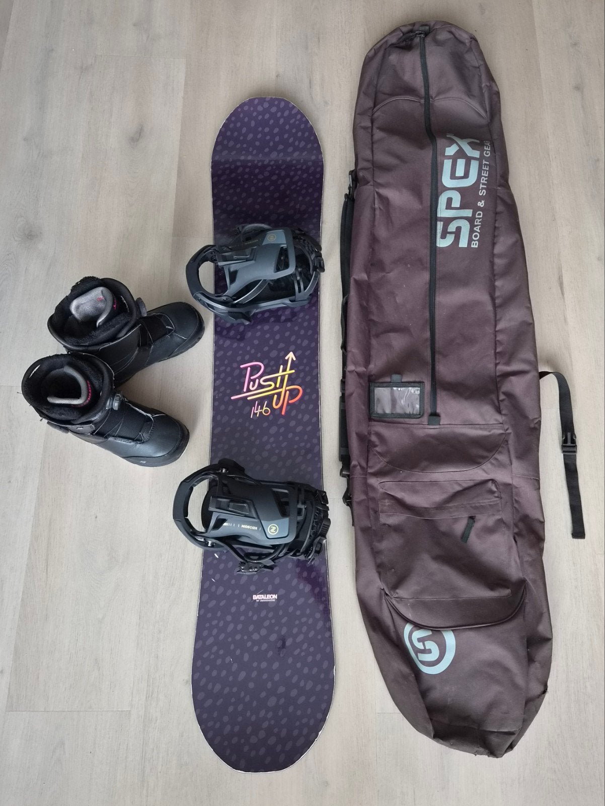 Bataleon board + Nidecker Supermatics bindingen + K2 boots, Sport en Fitness, Ophalen, Gebruikt, Board