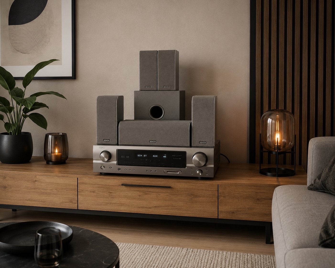 Denon AVR 1306 - Home Cinema Set 5.1 met Receiver & Speakers, Gebruikt, 70 watt of meer, 5.1-systeem, Overige spelers