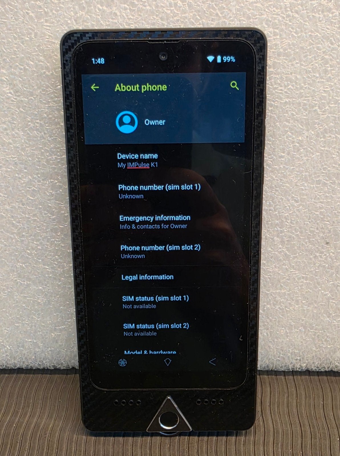 Crypto DATA IMPULSE K1 - Beveiligde Smartphone, Telecommunicatie, Ophalen of Verzenden, Zo goed als nieuw, Klassiek of Candybar