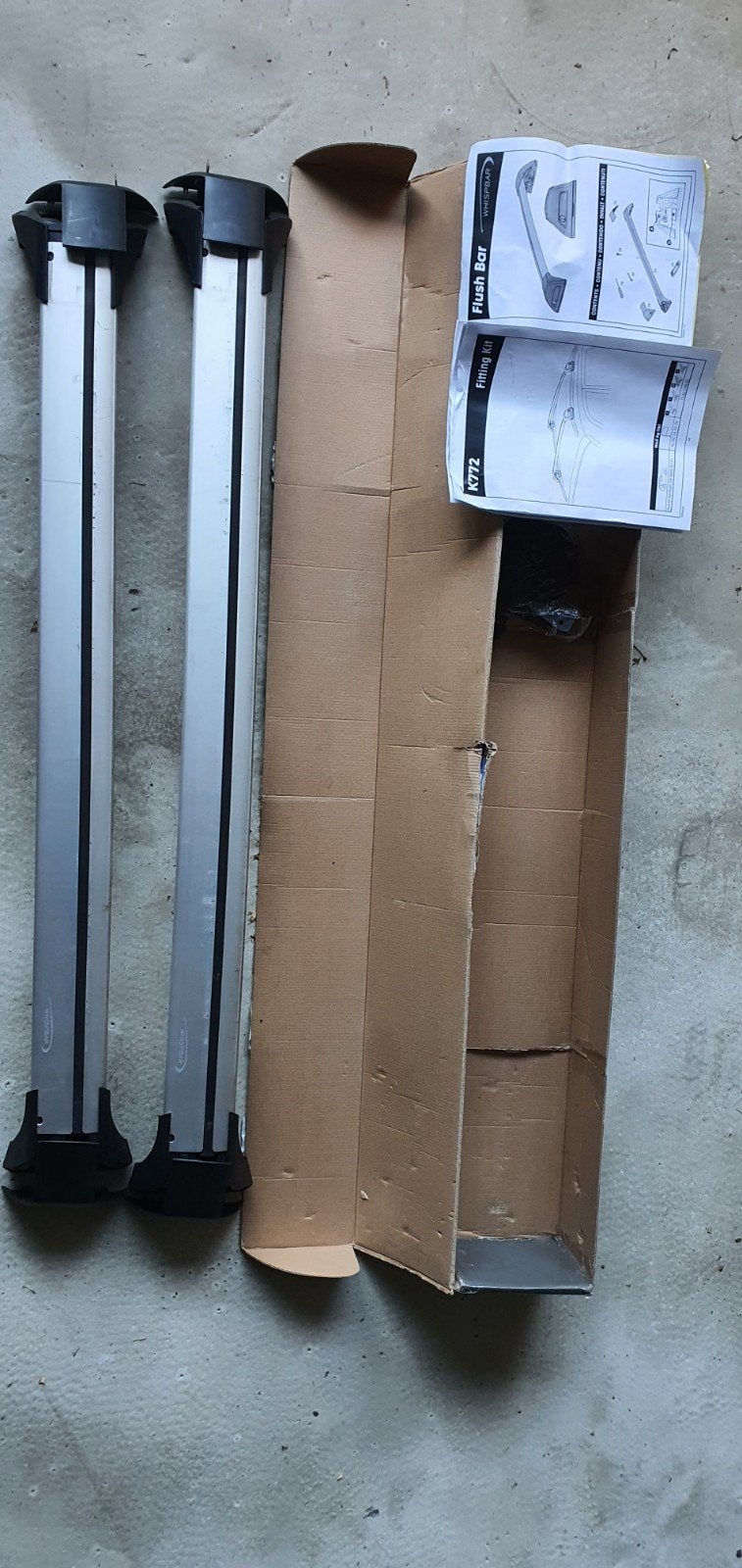Whispbar Flush Bar dakdragers Audi A3 gesloten rails, Auto diversen, Dakdragers, Gebruikt, Ophalen