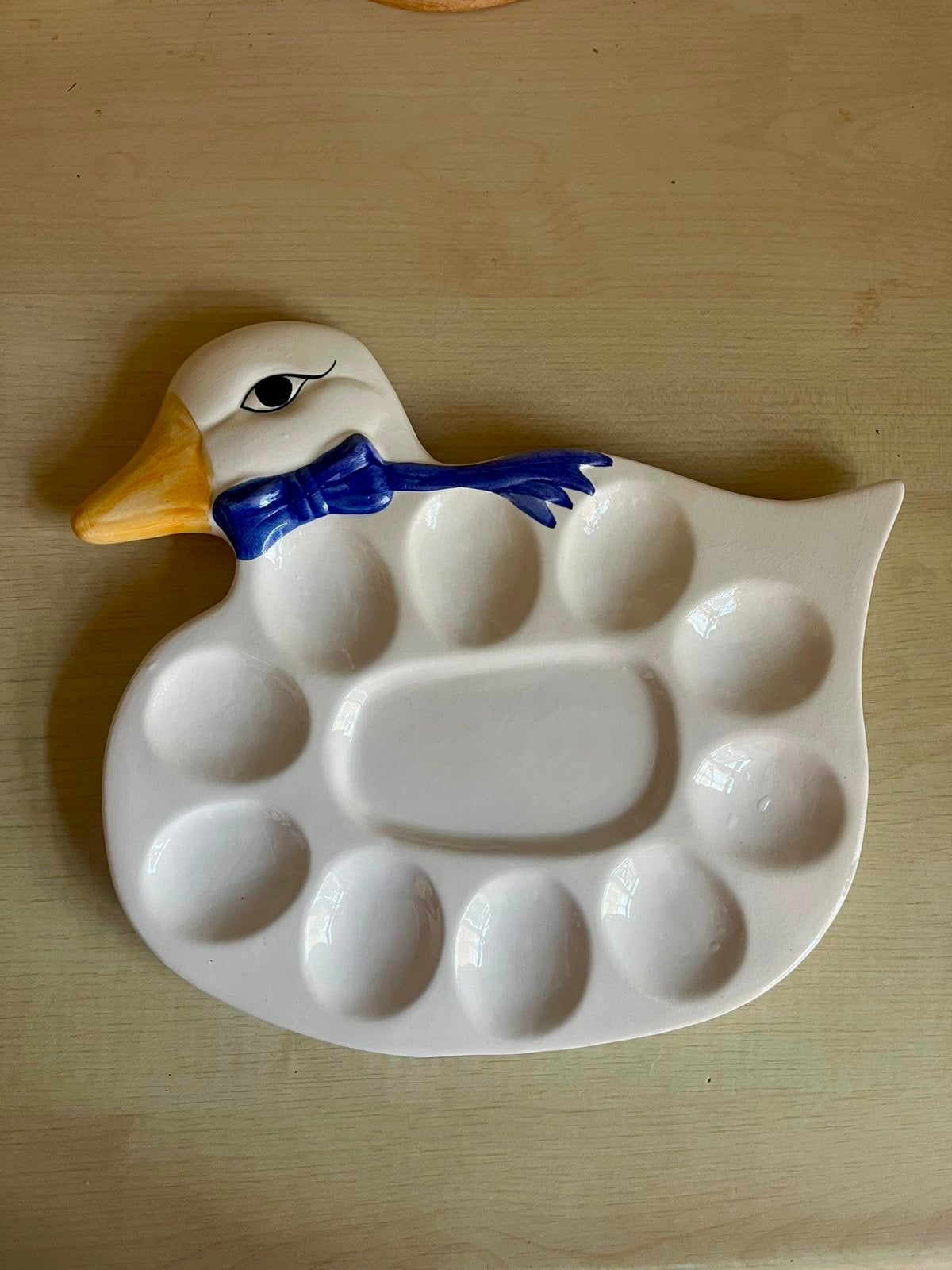Vintage eierenschaal van keramiek, Antiek en Kunst, Verzenden