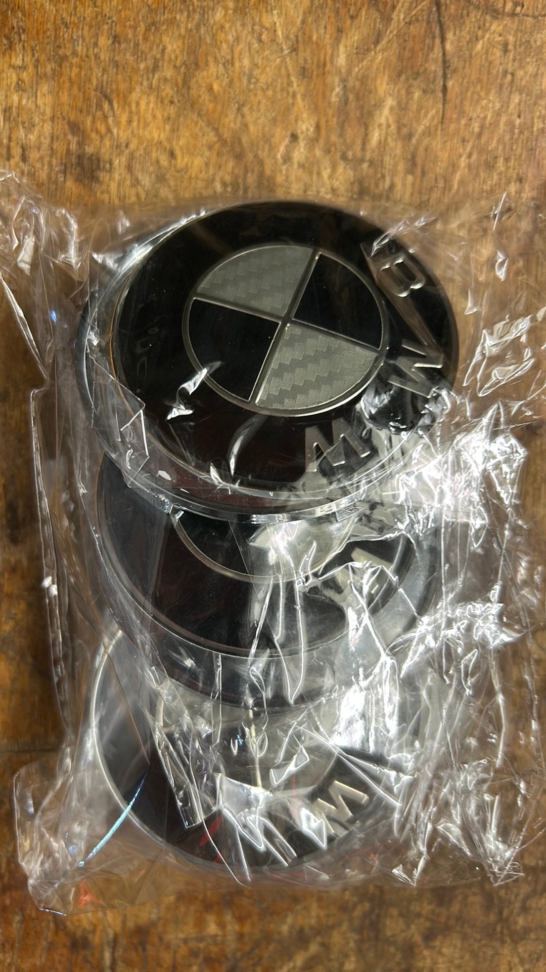 BMW naafdoppen 70mm zwart/chroom, Ophalen of Verzenden, Nieuw