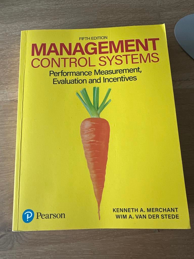 Management Control Systems - 5e editie - Pearson, Ophalen of Verzenden, Gamma, Gelezen, HBO