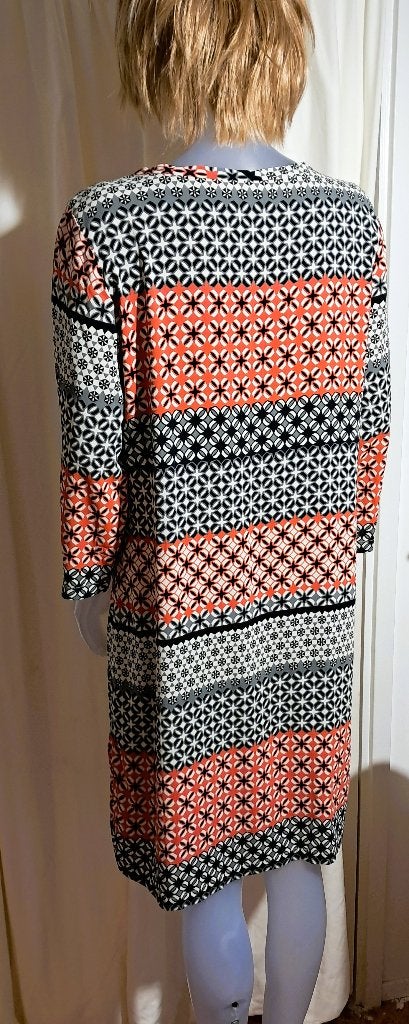 KYRA & KO 💎overal motief 3/4 mouwen jurk mt 44, Kleding | Dames, Jurken, Maat 42/44 (L), Zo goed als nieuw, Knielengte, Kyra & Ko
