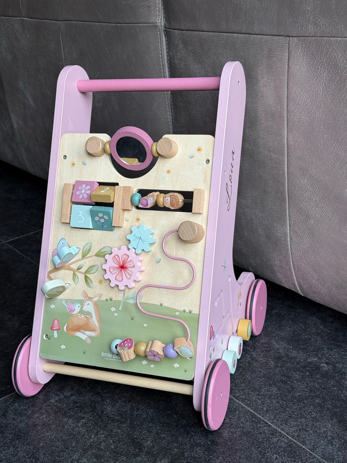 Little Dutch houten loopwagen, Ophalen, Zo goed als nieuw, Overige typen, Met wieltjes