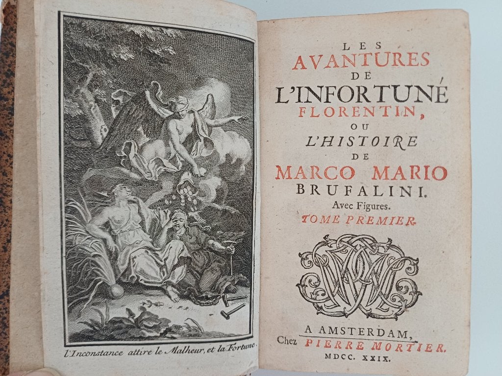 Les Avantures de l´Infortuné Florentin 1 & 2 - 1729 - Compl., Antiek en Kunst, Verzenden