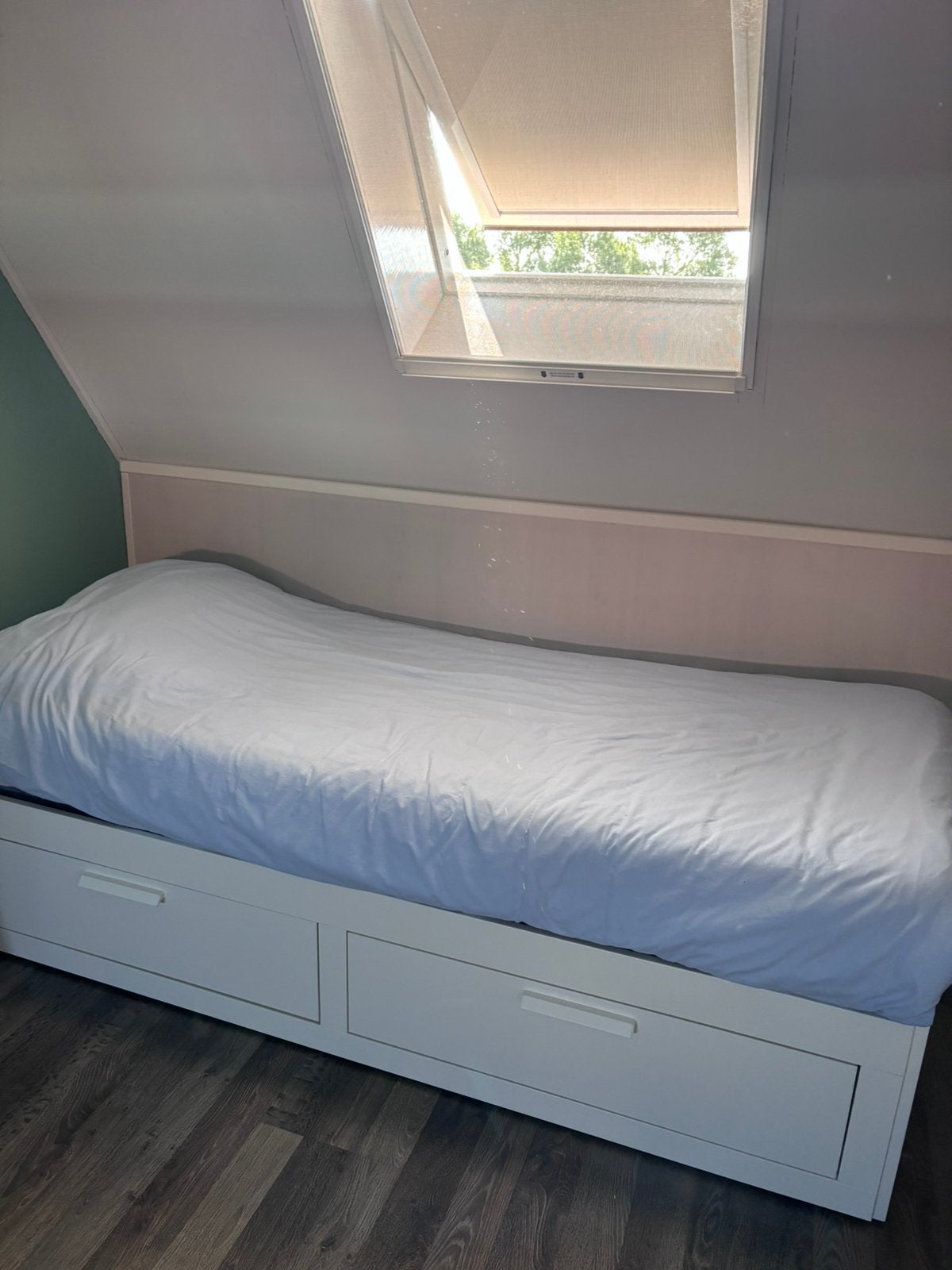 Brimnes bedbank, wit, Ikea, Ophalen, Wit, 80 cm, 200 cm