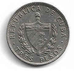 Cuba 3 Peso 1990, Ophalen of Verzenden, Noord-Amerika