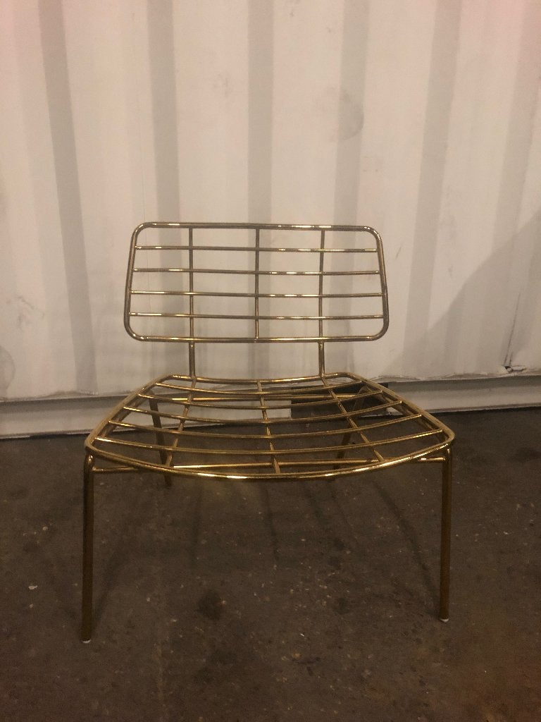 Bloomingville loungestoel messing, Huis en Inrichting, Stoelen, Ophalen, Gebruikt, Overige kleuren, Eén