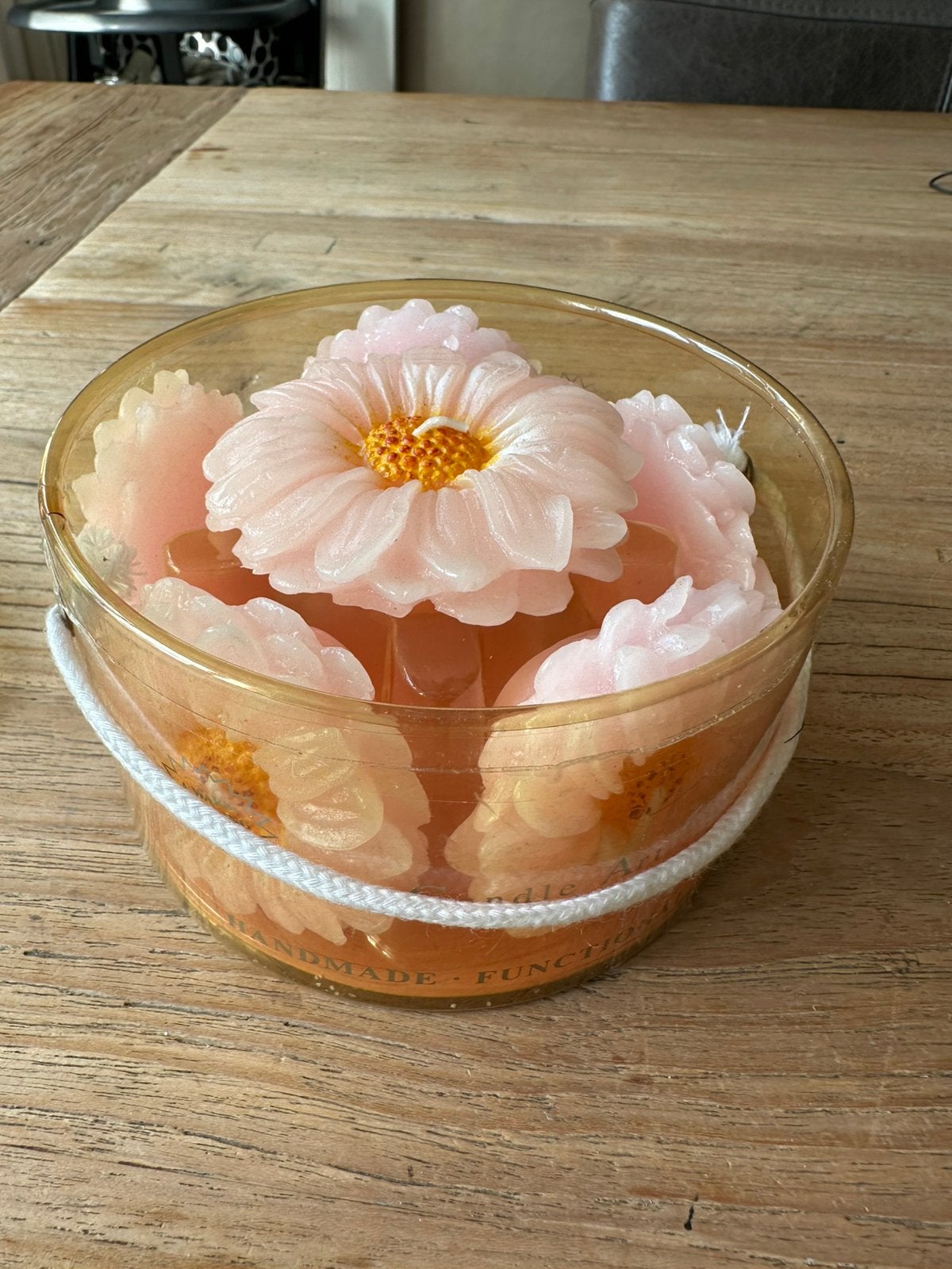 6 Roze Drijfkaarsjes Bloemvorm - Candle Art, Huis en Inrichting, Woonaccessoires | Kandelaars en Kaarsen, Overige materialen, Overige kleuren