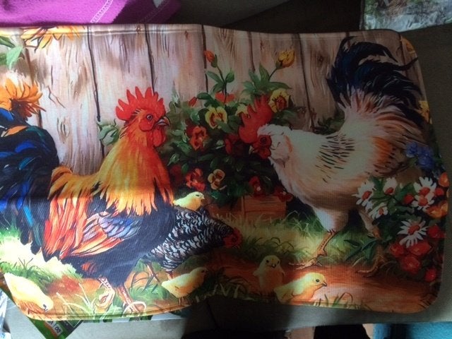 zacht oliebestendig keukentapijt haan kippen ong.38 bij 58cm, Nieuw, Minder dan 50 cm, Rechthoekig, 50 tot 100 cm