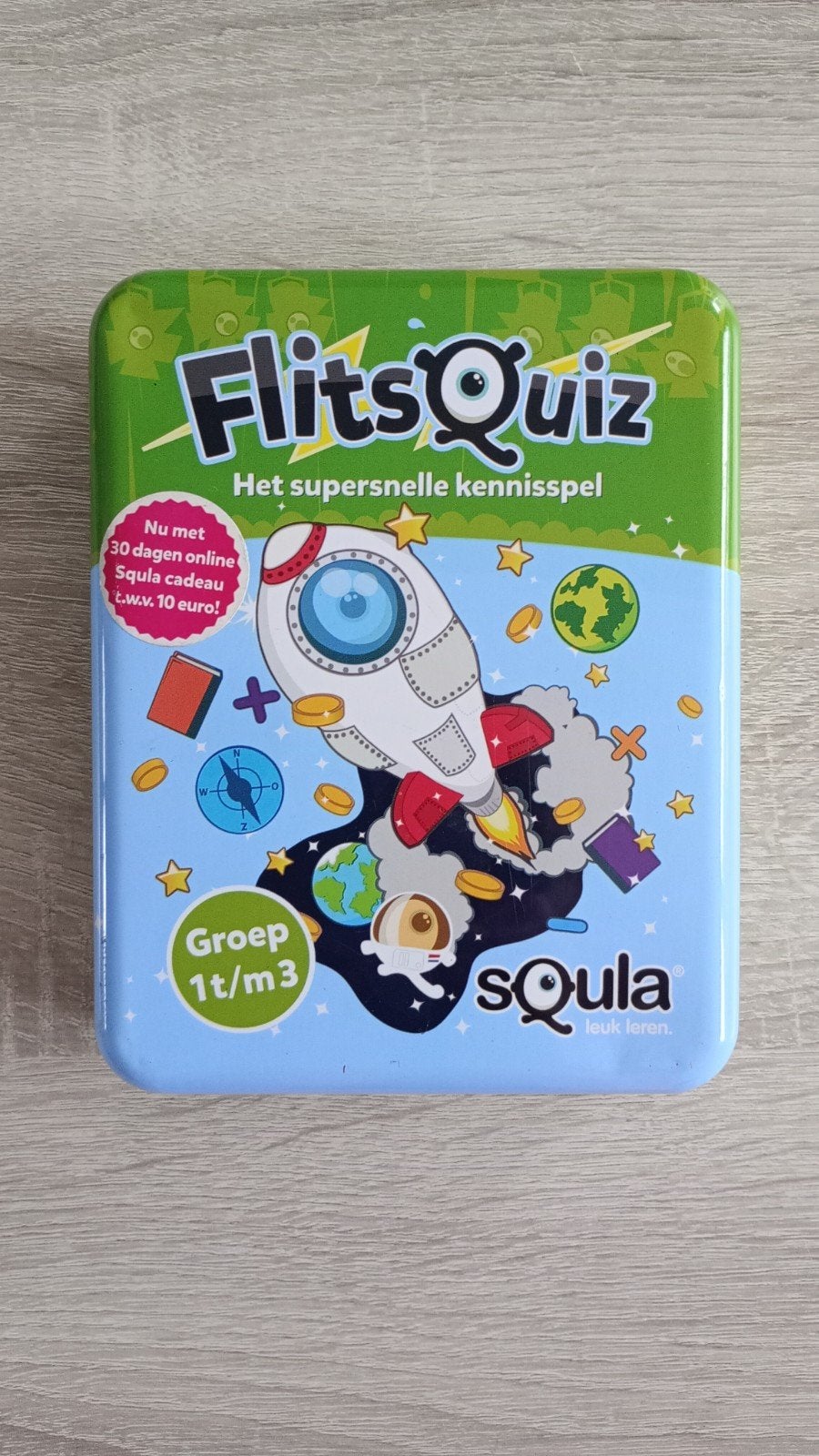 FlitsQuiz Squla - Het super kennisspel groep 1 t/m 3 €5!, Vijf spelers of meer, Ophalen of Verzenden, Zo goed als nieuw, Squla