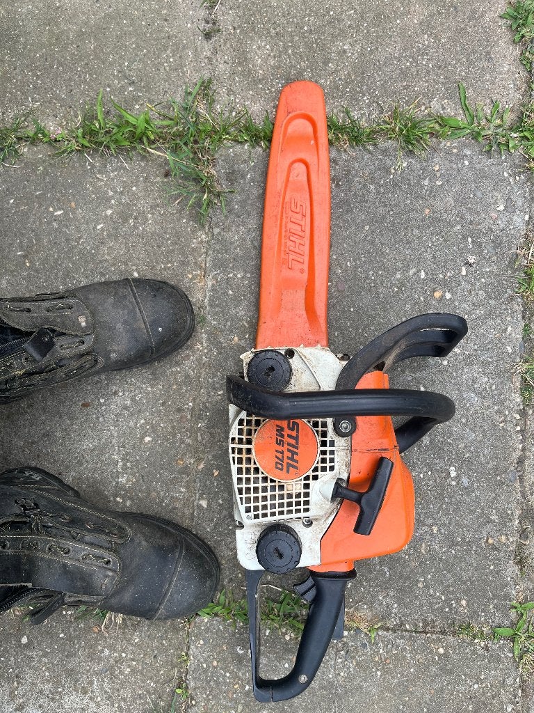 Stihl kettingzaag, Tuin en Terras, Hand-tuingereedschap, Gebruikt, Overige soorten, Ophalen