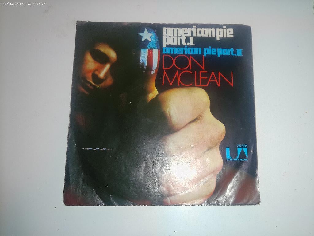 Don McLean - American Pie, Cd's en Dvd's, Vinyl Singles, Gebruikt, Fotohoes, 7 inch, Single