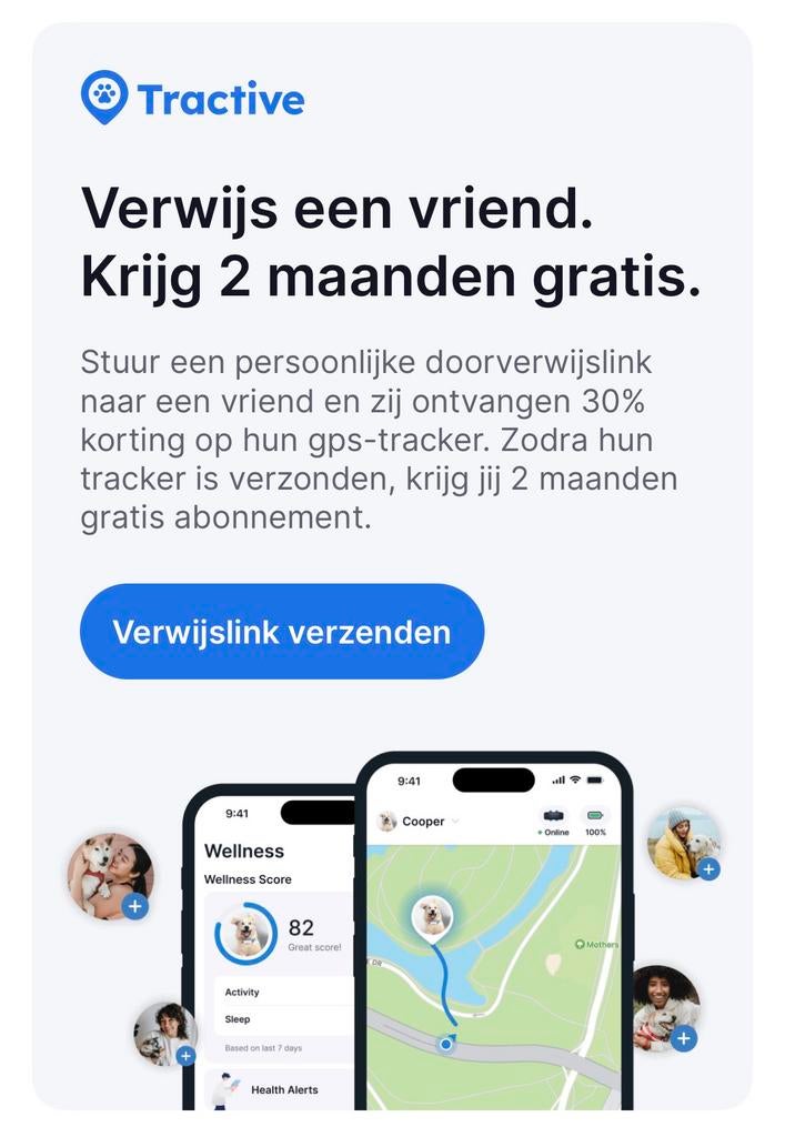 Tractive 30% kortingscode, Eén persoon, Kortingsbon